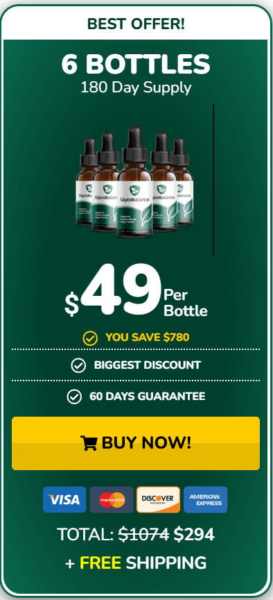 GlycoBalance® buy now 6 bottles